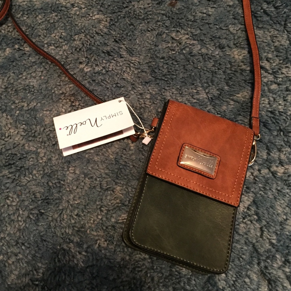 Army green and tan crossbody